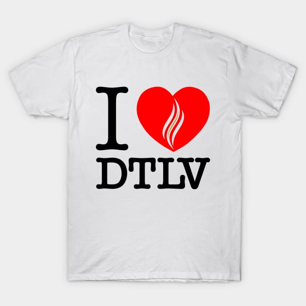 I ♥ DTLV - Gold T-Shirt by Golden Fog